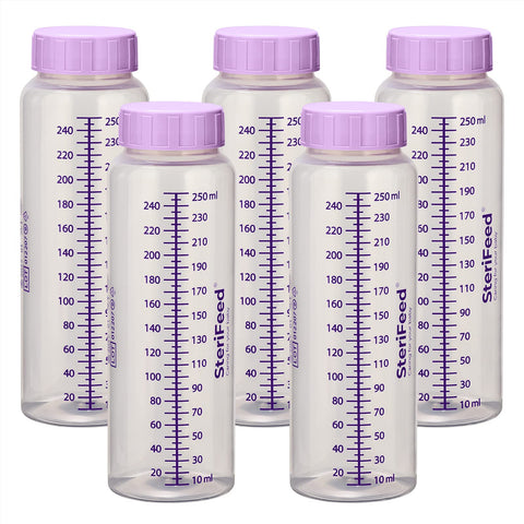 Sterifeed Baby Bottle, Sterile, Disposable Single Use 250ml, Pack of 5