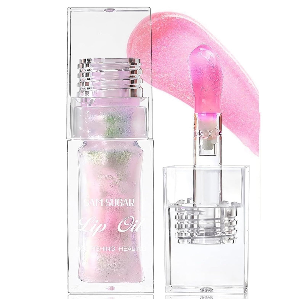 Color Changing Lip Oil, Magic Color Changing Lip Glow Oil, Moisturizing Color Changing Lip Gloss Plumping Lip Oil,Long Lasting Lip Glow Oil, Nourishing Repairing & Non-sticky Primer Lip Tint (02)