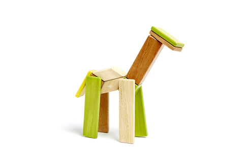 14 Piece Tegu Magnetic Wooden Block Set, Jungle