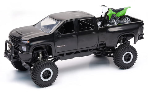 NewRay X-Treme Adventure Chevrolet 3500 HD Off Road with Dirt Bike Playset