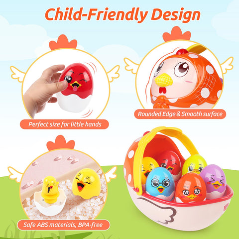 BAOLI Music Toy Education Gift for Toddler Kid Hen Mother and Chicken Egg