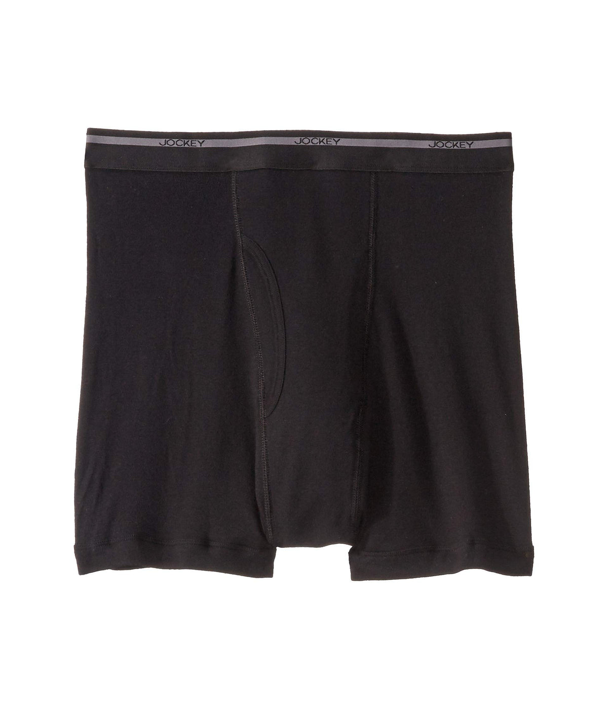 Jockey Classic Staynew Bonus Pack Full-Rise Boxer Brief (3-Pack + 1 Free) Black LG (Waist 36-38")