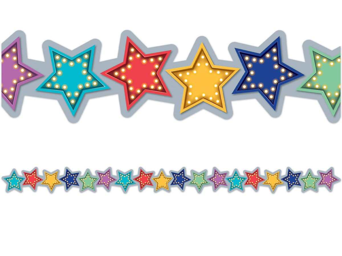 Teacher Created Resources (3495) Marquee Stars Die-Cut Border Trim