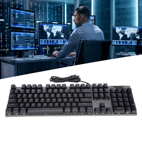 Mechanical Gaming Keyboard, RGB Backlit Wired Computer Keyboard, Full Size Mini Compact Wired Gaming Keyboard for Desktop PC Gamer Office