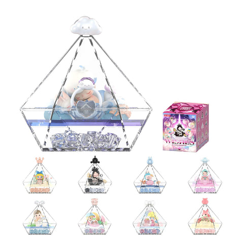 POP MART CRYBABY Wishes at Your Fingertips Series Scene Set Blind Box Figures, Random Design Mystery Toys for Modern Home Decorations Indoor, Collectible Toy Set for Desk Accessories, Single Box