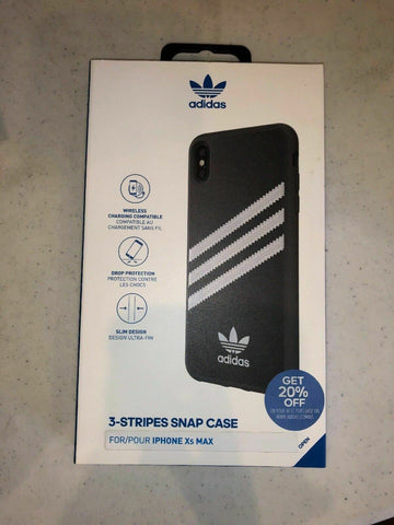 Adidas 33260 Samba Case for iPhone Xs Max - Black w/ White Stripes