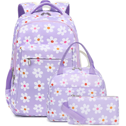 LEDAOU Backpack for Kids Boys School Bags Teen Bookbags Set School Backpack with Lunch Box and Pencil Case