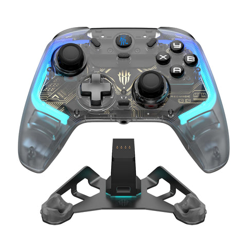 Nubia RedMagic Wireless Gaming Controller with Charging Dock, Bluetooth & USB C, PC Gamepad with Hall Effect, RGB Lights, Turbo, Compatible with PC, Android, iOS, Steam, TV, Laptop & Nintendo Switch