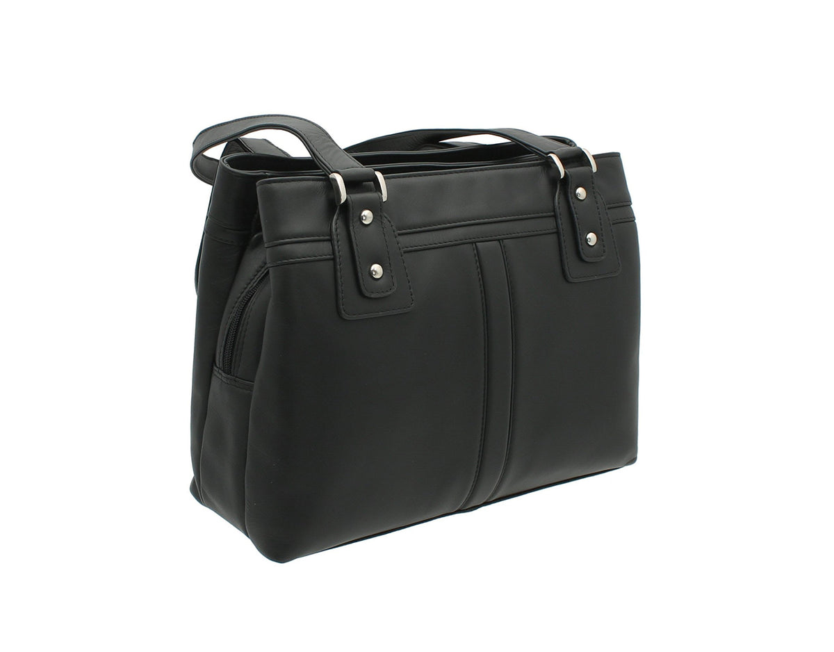 VISCONTI Clara(M) Leather Shoulder Bag 19476 Black