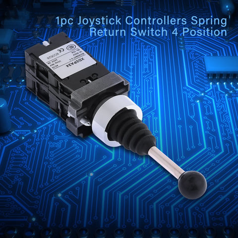 Walfront 1pc 4 Position Rocker Toggle Joystick Controllers Spring Return Switch 4 Position Joy Stick Control Replacement, Switching Power Supply