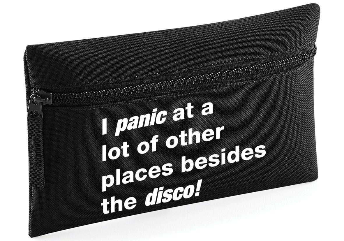 HippoWarehouse i Panic at alot of Places Besides The Disco Printed Pencil Case Desk Organiser College School University 21x14cm 0.5 litres
