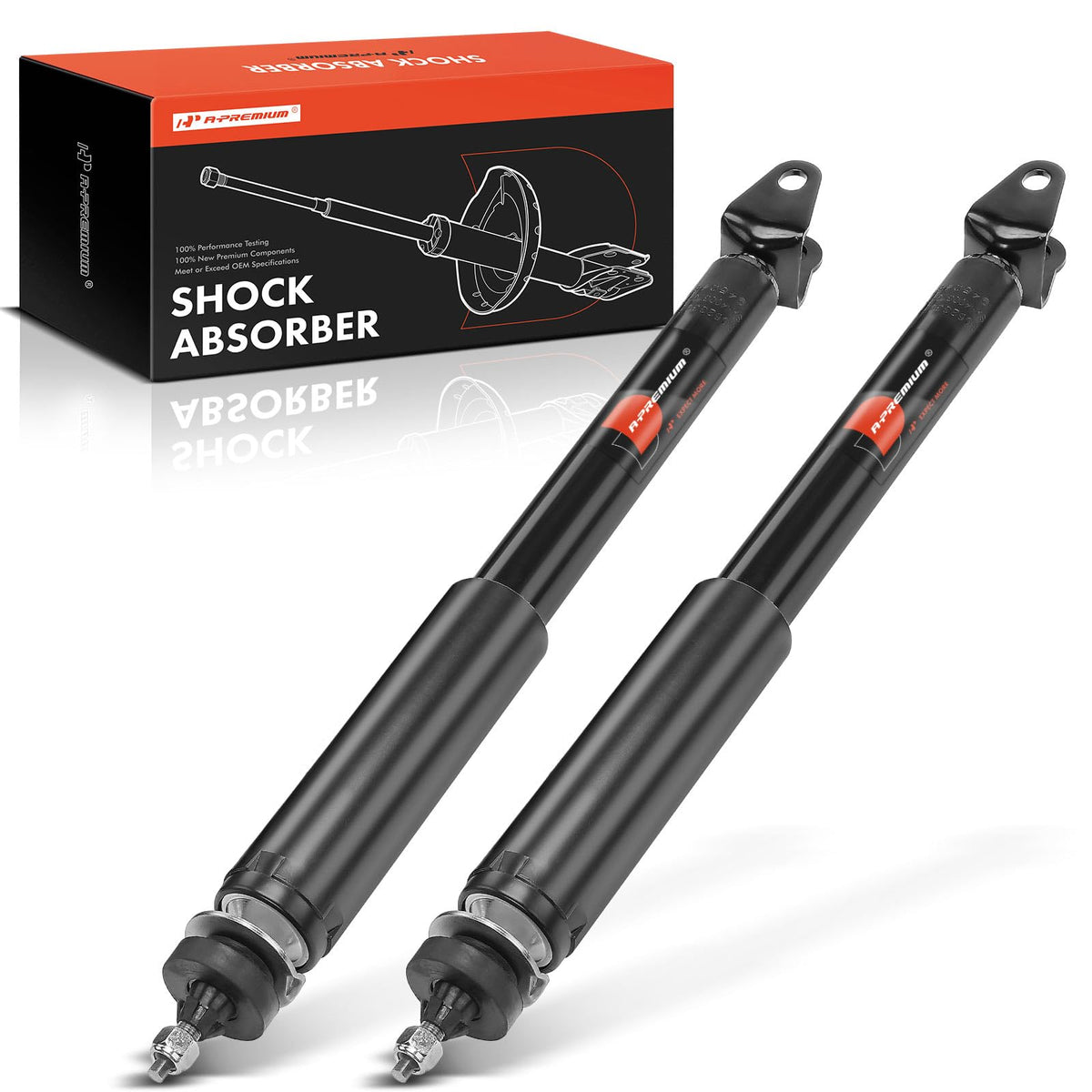 A-Premium Rear Pair (2) Shock Absorber Compatible with Ford Taurus 2013-2019 & Lincoln MKS 2009-2012, Driver and Passenger Side