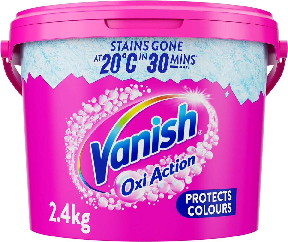 Vanish Gold Oxi Action Laundry Booster & Stain Remover Powder for Colours 2.4 Kg, Back to School, Removes School Stains in Just 30 Minutes, Keeps Colours Bright, Safe on School Uniforms