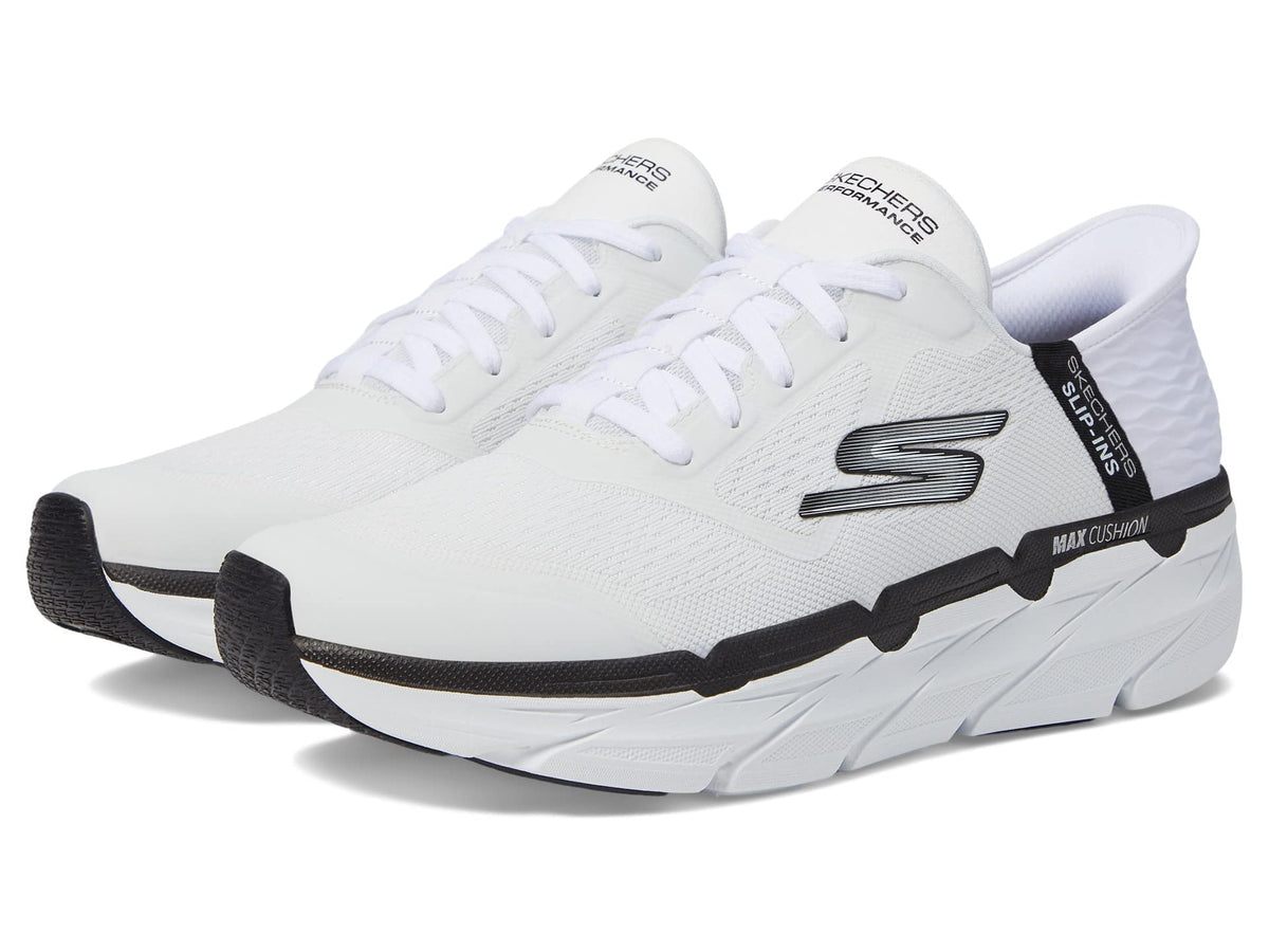Skechers Men's Hands Free Slip-ins Max Cushion Premier Ascendant Sneaker, White/Black, 10.5 Wide