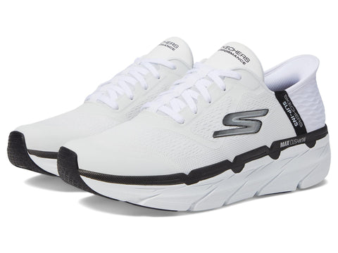 Skechers Men's Hands Free Slip-ins Max Cushion Premier Ascendant Sneaker, White/Black, 10.5 Wide