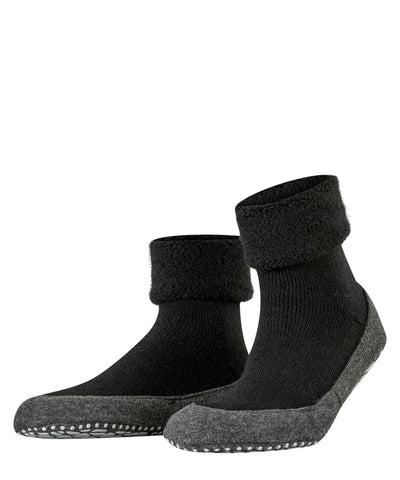 FALKE Men's Cosyshoe M HP Wool Grips On Sole 1 Pair Grip socks, Black (Black 3000), 10-11