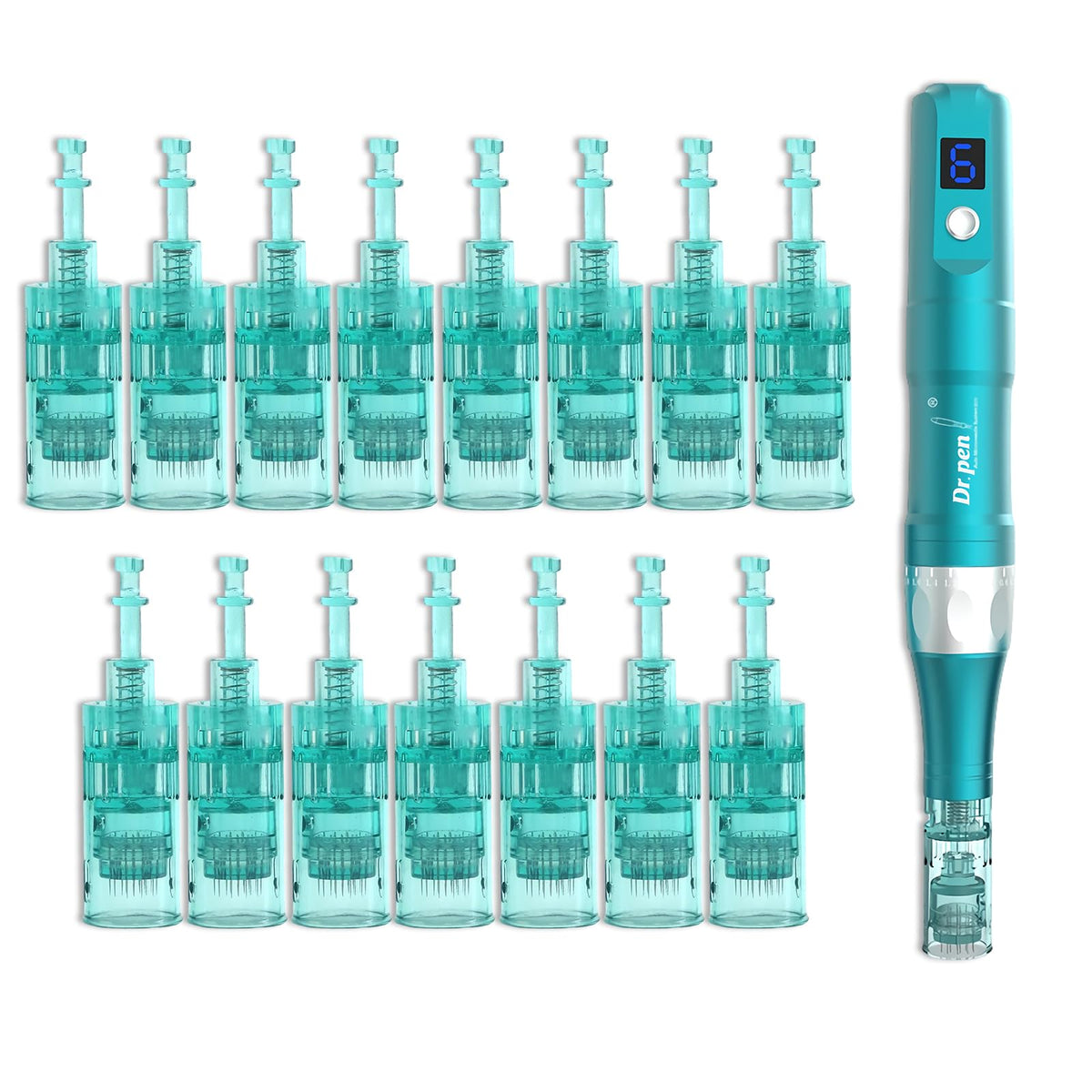 15Pcs 16 Pin Microneedling Pen Replacement Cartridges Needles for Dr.pen A6S Model, Authentic Disposable Replacement Needles Tips Bayonet Slot Micro Needling Cartridges Skin Care Accessories