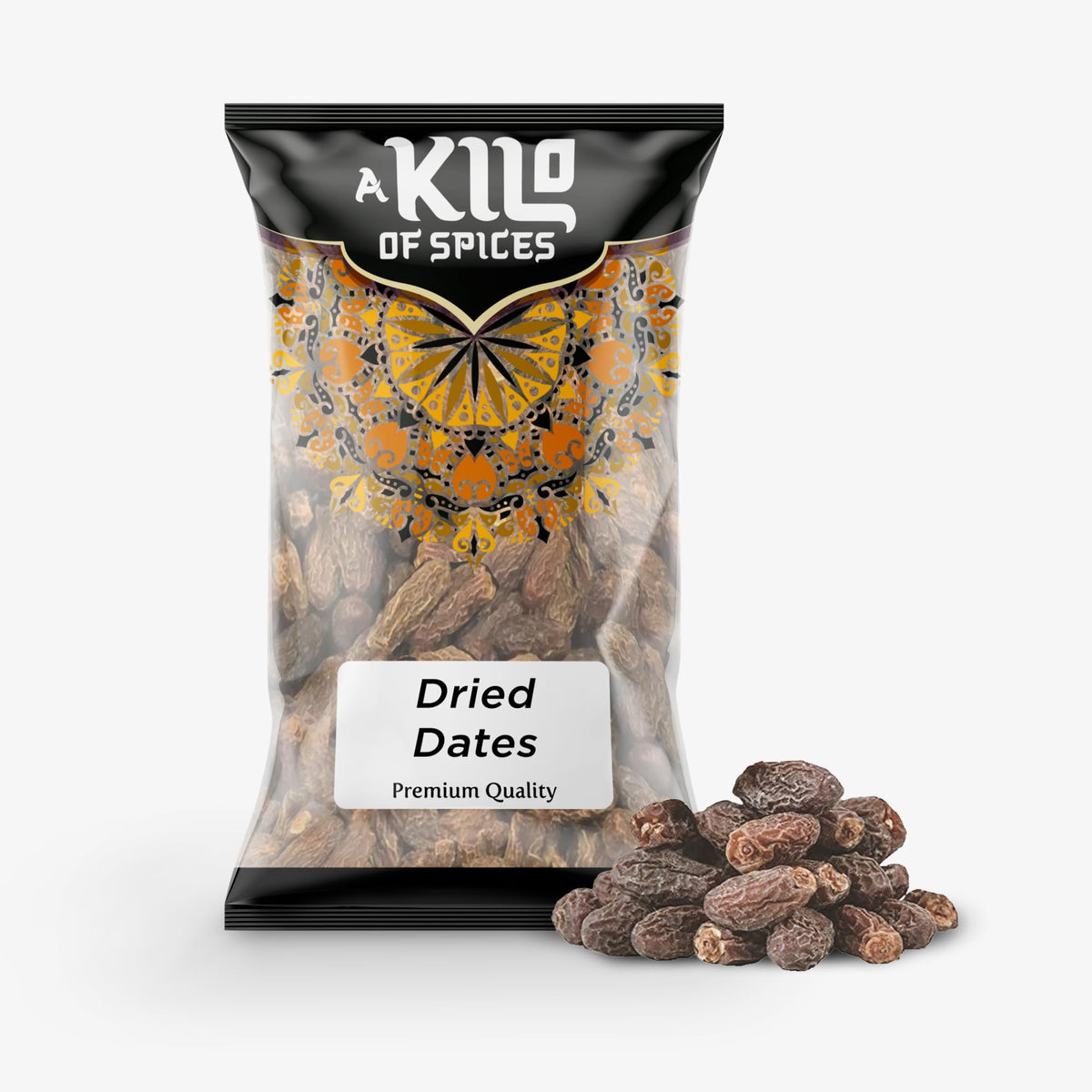 A Kilo of Spices | Premium Dried Dates 1kg | Dried Dates Packed with Nutrients | Raw | GMO-Free | High Fibre | Hand-Picked Dried Dates for Ultimate Flavor | Natural and Preservative-Free Dried Dates