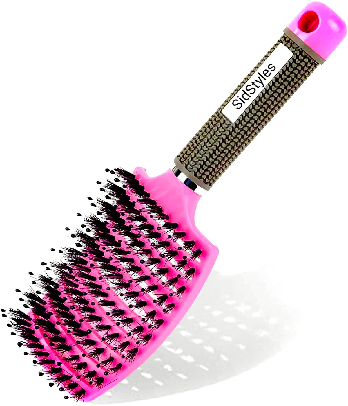 ð’ðˆðƒð’ð“ð˜ð‹ð„ð’â„¢ Detangle Hair Brush Improve Hair Growth Curved & Vented Best At Blow Drying For Wet Scalp Hairbrush for Curly Thick Hair brush Women Men Girls (ðð¢ð§ð¤)