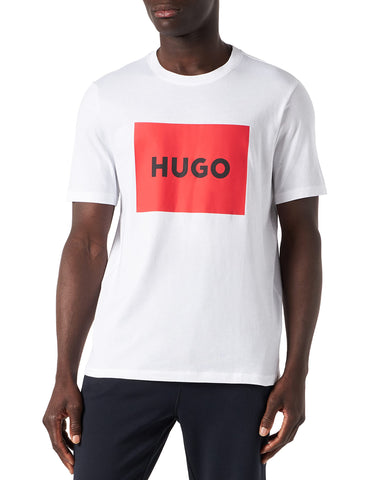 HUGO Boss Dulive Print Logo White T-Shirt XXL White