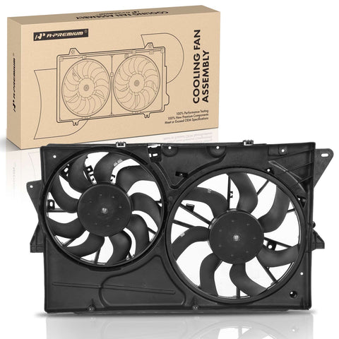 A-Premium Engine Radiator Cooling Fan Assembly Compatible with Ford Models - Explorer 2016-2019, Taurus 2013-2019, Police Interceptor Sedan 2013-2019, Police Interceptor Utility