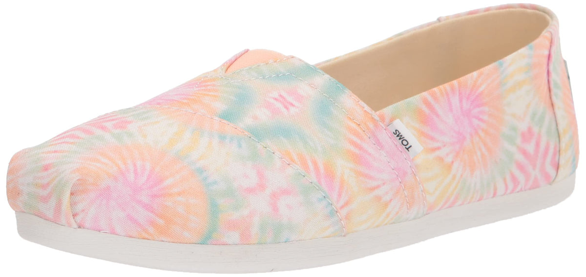TOMS Women's Alpargata Loafer Flat, Candy Pink Tie Dye, 9