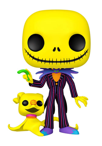 Funko Pop! Jumbo: The Nightmare Before Christmas - Jack and Zero (Blacklight), Multicolor, 10 inches, 63965