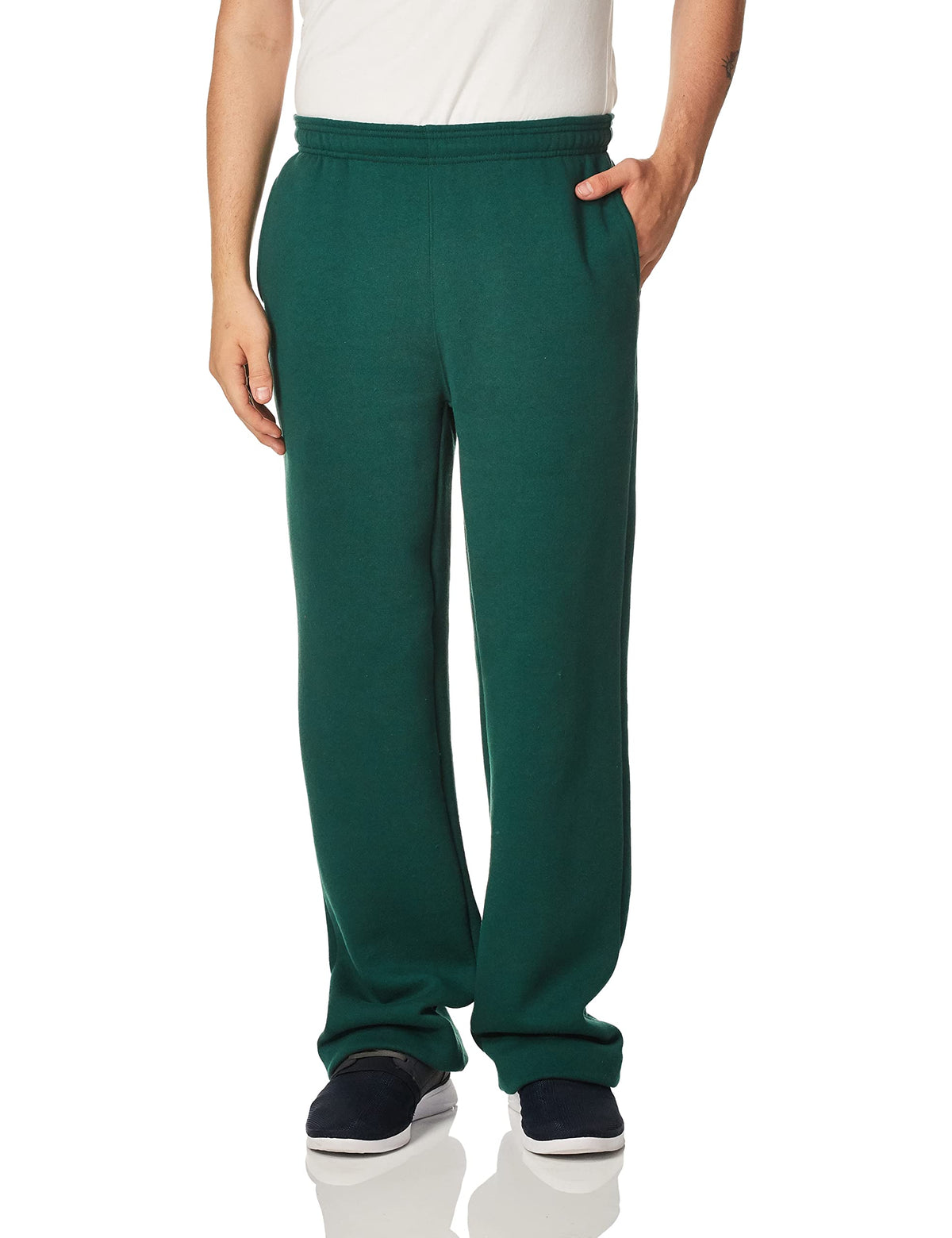 SOFFE Men's Premiere Pocket Sweatpant, Dark Green, Large