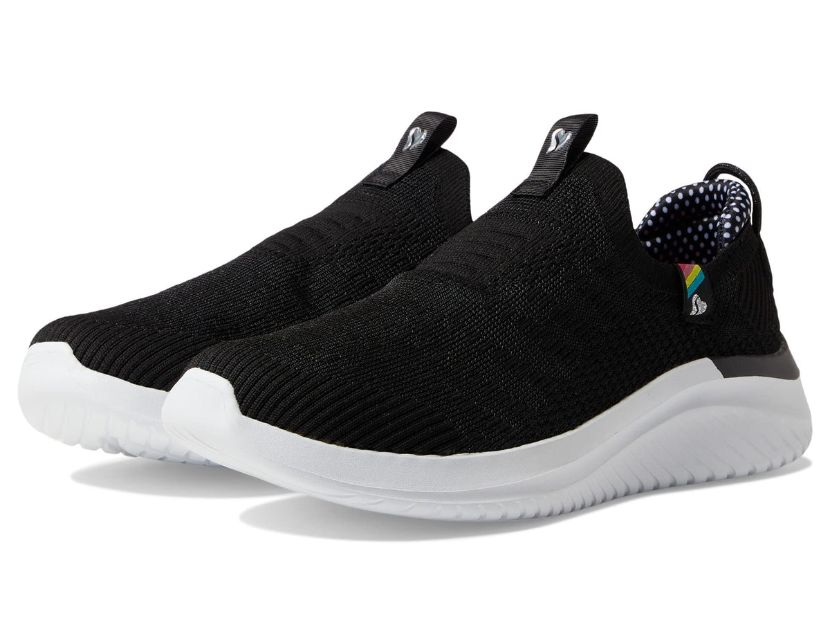 Skechers Kids Ultra Flex 3.0-Happy Bright Sneaker, Black, 12 US Unisex Little Kid