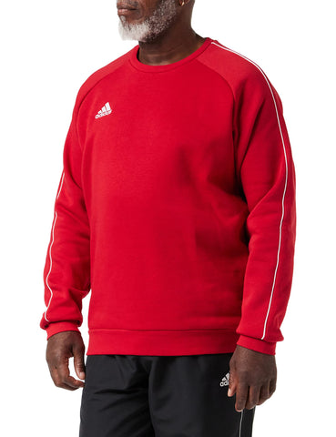 Adidas Mens Core 18 Sweatshirt, Power Red/White, Small
