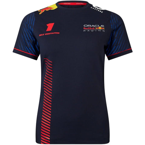 Castore - Red Bull Racing F1 Women's 2023 Max Verstappen Team T-Shirt.