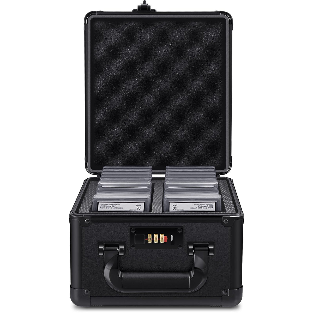 Graded Card Storage Box Sports Card Display Case Graded Card Slab Carrying Case Compatible with FRS Graded Sports Trading Cards, Waterproof Card Box for Graded Sports Cards (2 Slot,9 x 10 x 7 inch)