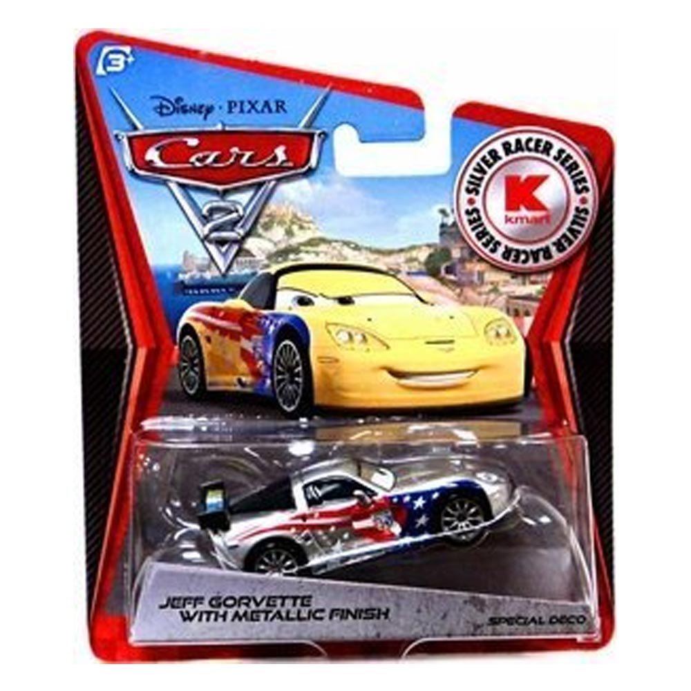 Disney / Pixar CARS 2 Movie Exclusive 155 Die Cast Car SILVER RACER Jeff Gorvette