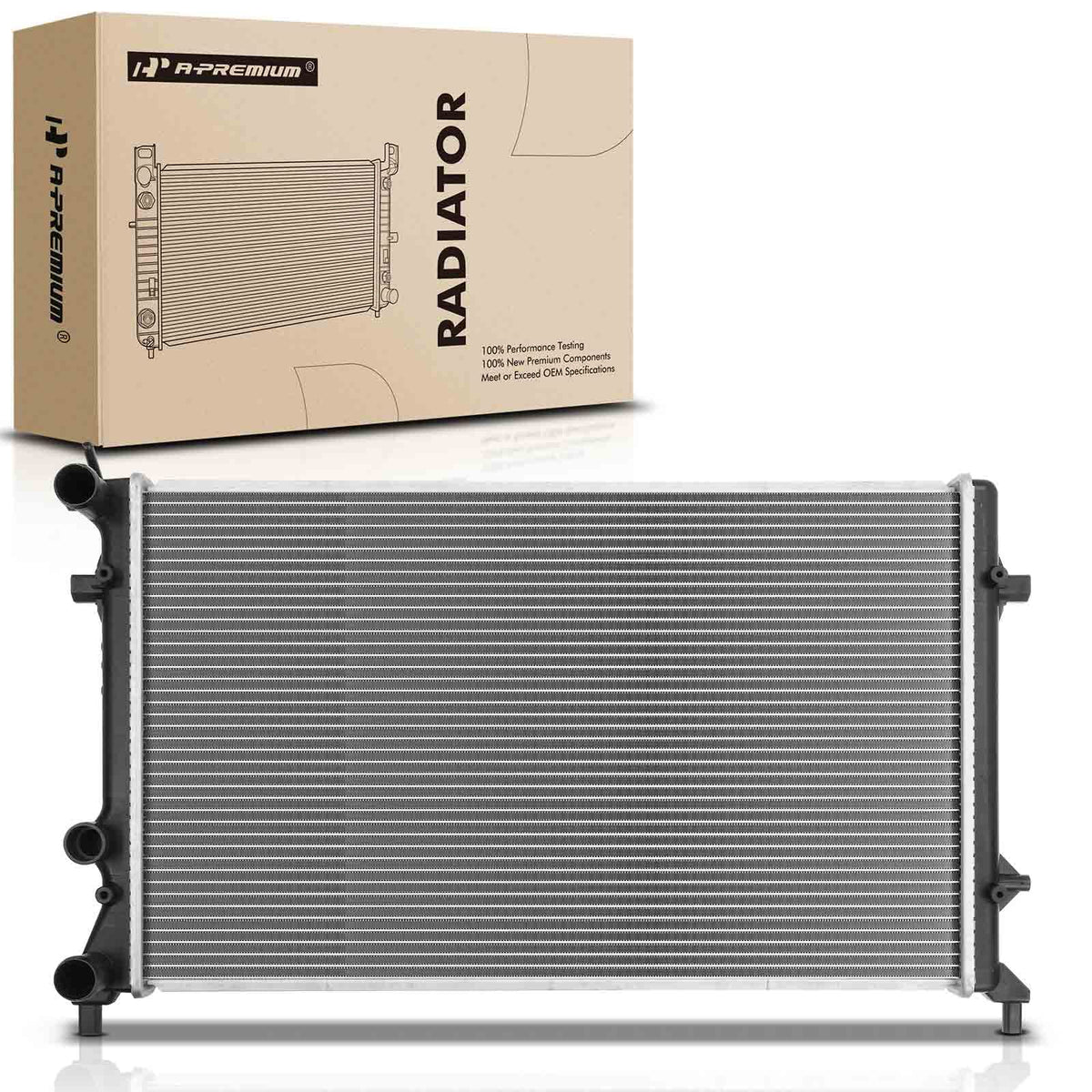 A-Premium Engine Coolant Radiator Assembly Compatible with Volkswagen VW Jetta 2011 2012 2013 2014 2015, Beetle 2012 2013 2014, 2.0L 2.5L, Replace# 5C0121251E, 5C0121251D