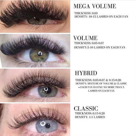 Volume Eyelash Extensions .05 .07 Easy Fan lashes D Curl 8-14mm Mixed Tray 3D 5D 6D 8D 10D Self Fanning Russian Mega Volume Lashes Professional by GEMERRY (0.05-D Curl-Mix)