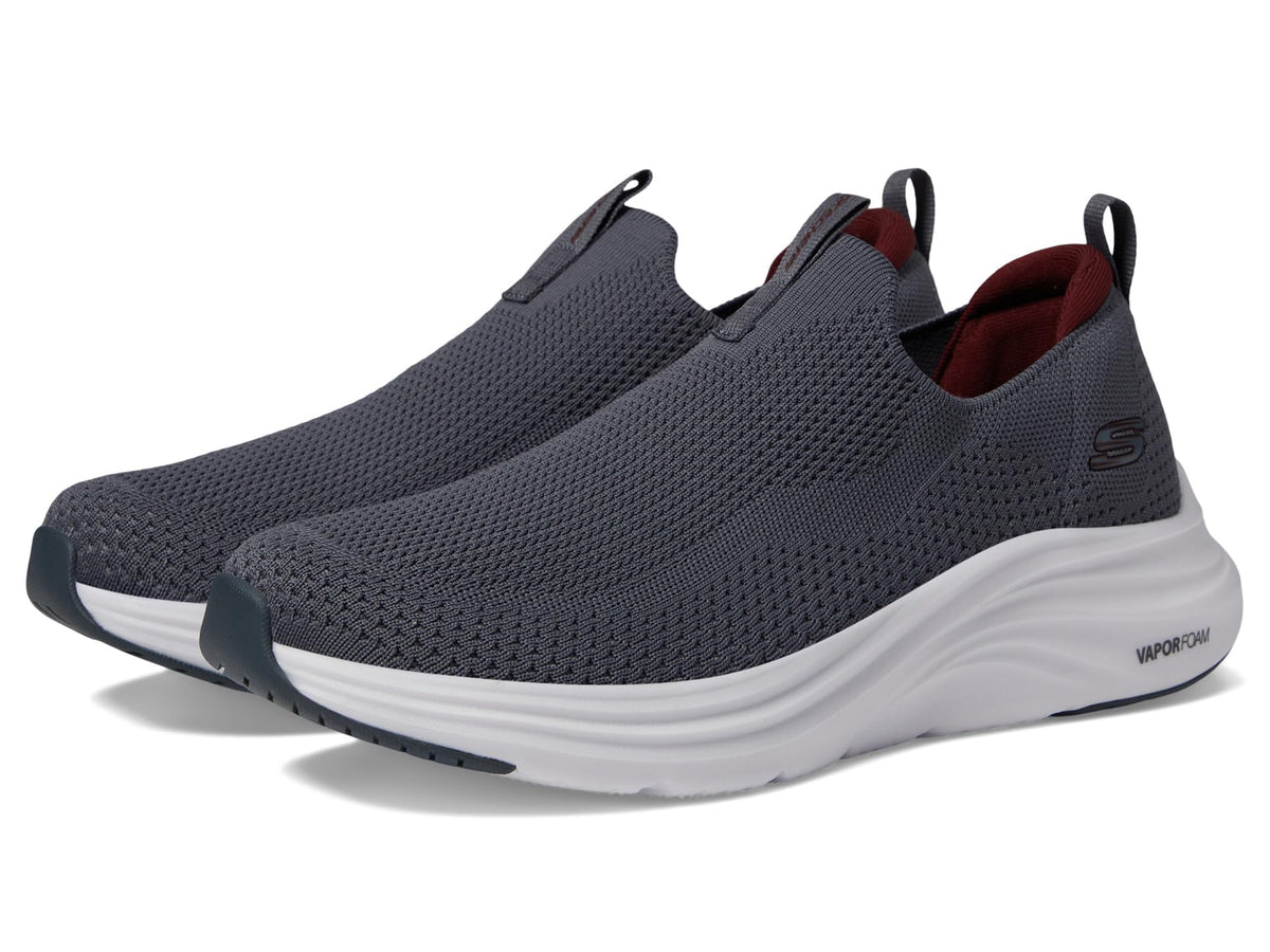 Skechers Men's Vapor Foam Covert Loafer, Charcoal/Red, 10.5