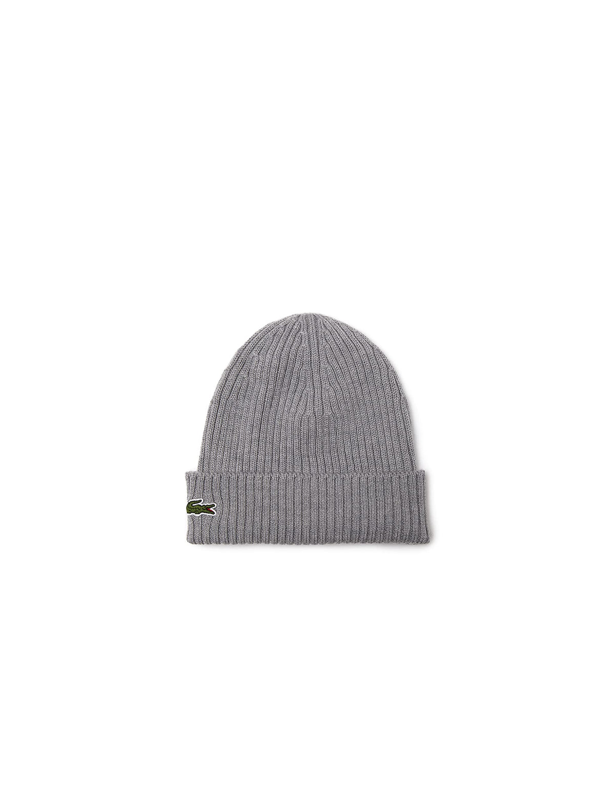 Lacoste Unisex Knit Beanie Grey YRD One Size