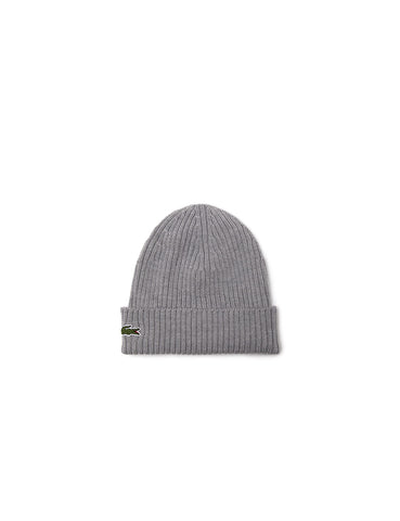 Lacoste Unisex Knit Beanie Grey YRD One Size
