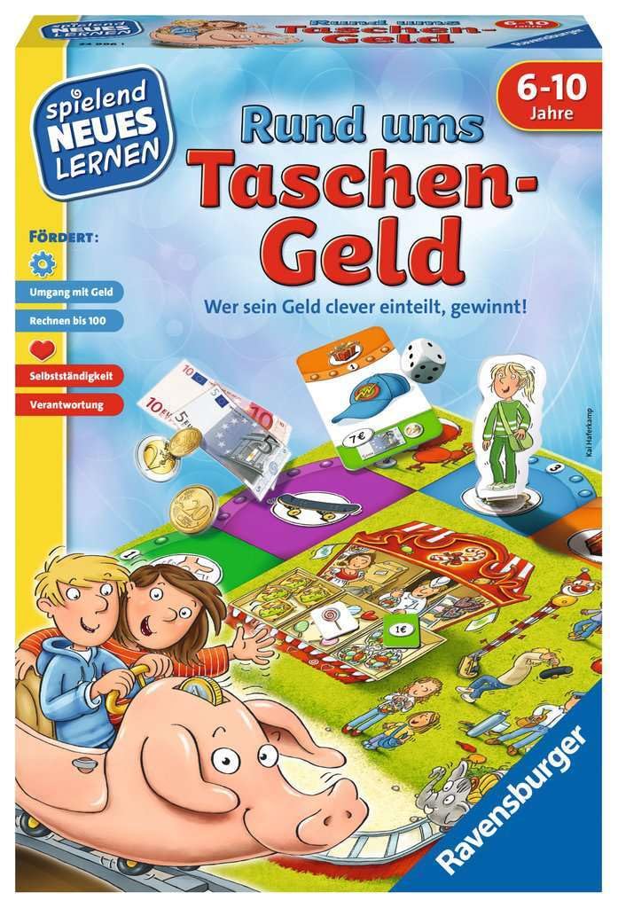 Ravensburger 24996 - Pocket Money - Play and Learning for Children, Educational Game for Children from 6-10 Years, Playing New Learning for 2-4 Players