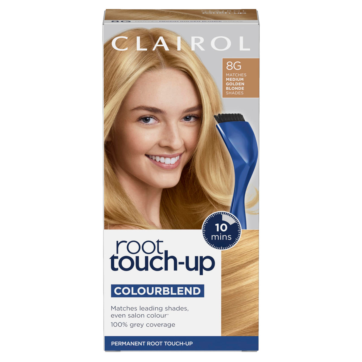 Clairol Root Touch-Up Permanent Hair Dye, 8G Medium Golden Blonde, 1 count (Pack of 1)