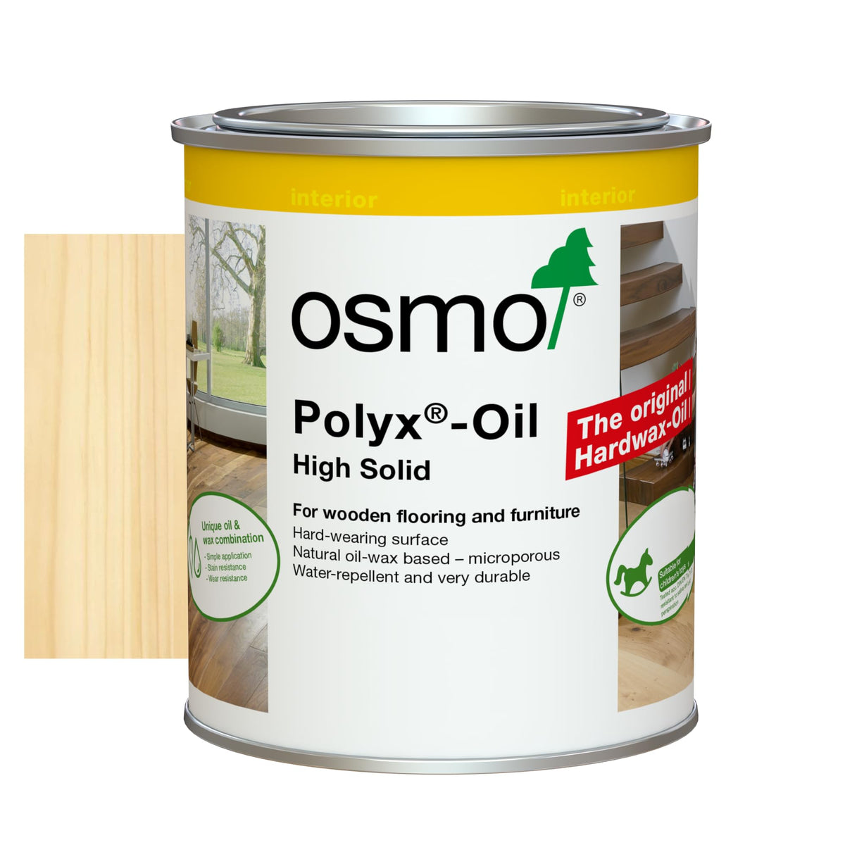 Osmo Polyx Oil 0.75 Litre Clear + Brush - Clear - Matt 3062