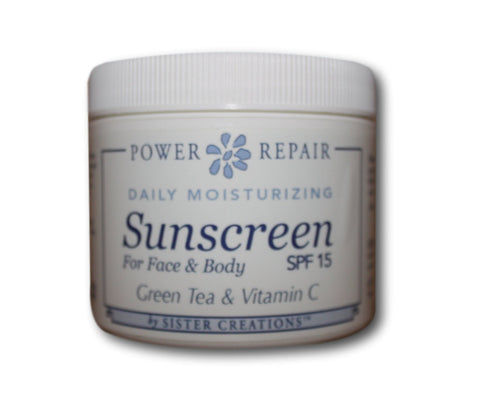 Power Repair Sun Cream SPF 15, by Super Salve, 6oz, Natural sunscreen packed with antioxidants