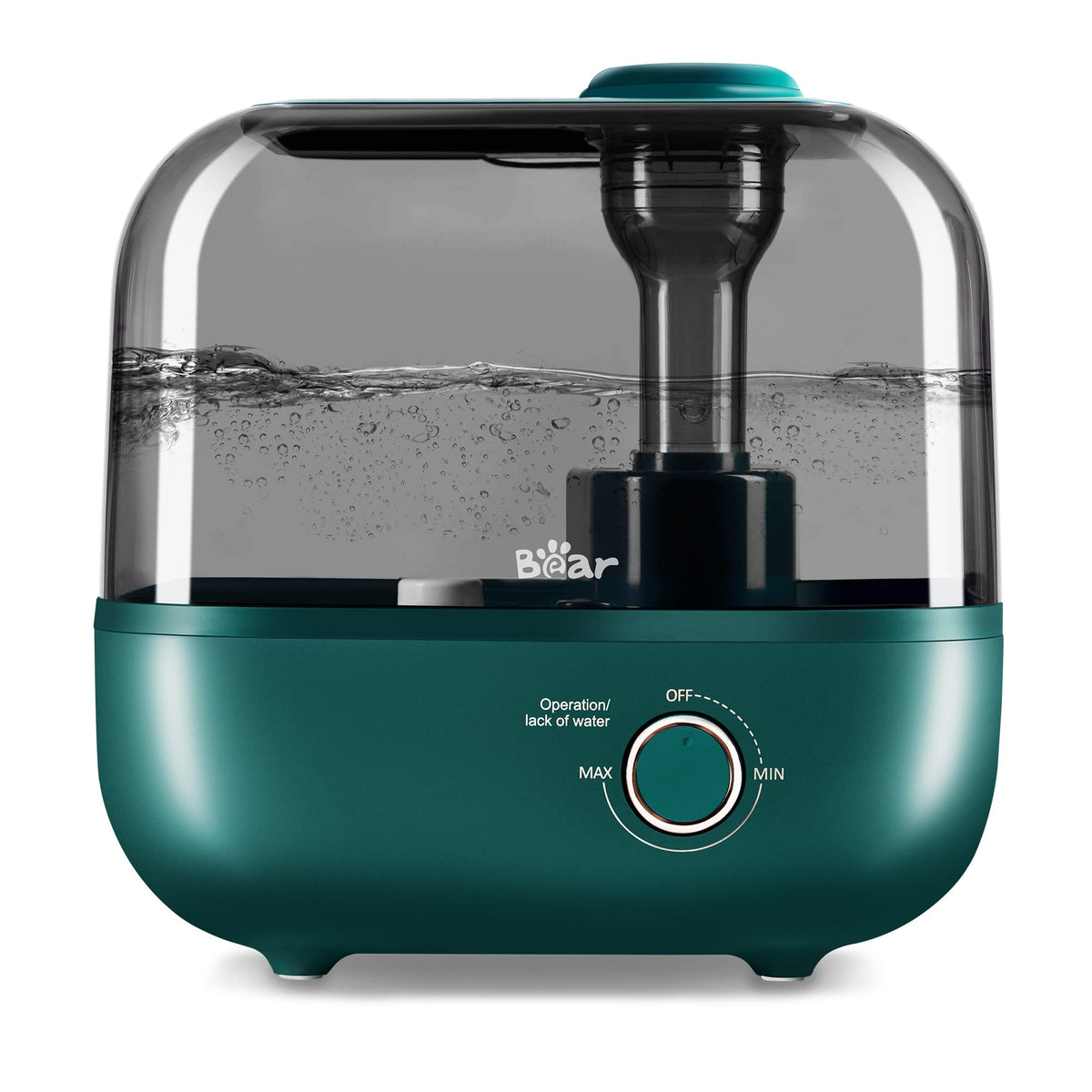Bear 5L Top Fill Humidifier for bedroom, 28dB Ultra Quiet, 35 Hours Run Time, With Aromatherapy Tray, 360ÃƒÆ’Ã†â€™Ãƒâ€ Ã¢â‚¬â„¢ÃƒÆ’Ã‚Â¢ÃƒÂ¢Ã¢â‚¬Å¡Ã‚Â¬Ãƒâ€¦Ã‚Â¡ÃƒÆ’Ã†â€™ÃƒÂ¢Ã¢â€šÂ¬Ã…Â¡ÃƒÆ’Ã¢â‚¬Å¡Ãƒâ€šÃ‚Â° Expandable Steam Nozzle, Automatic Shut Off, Green