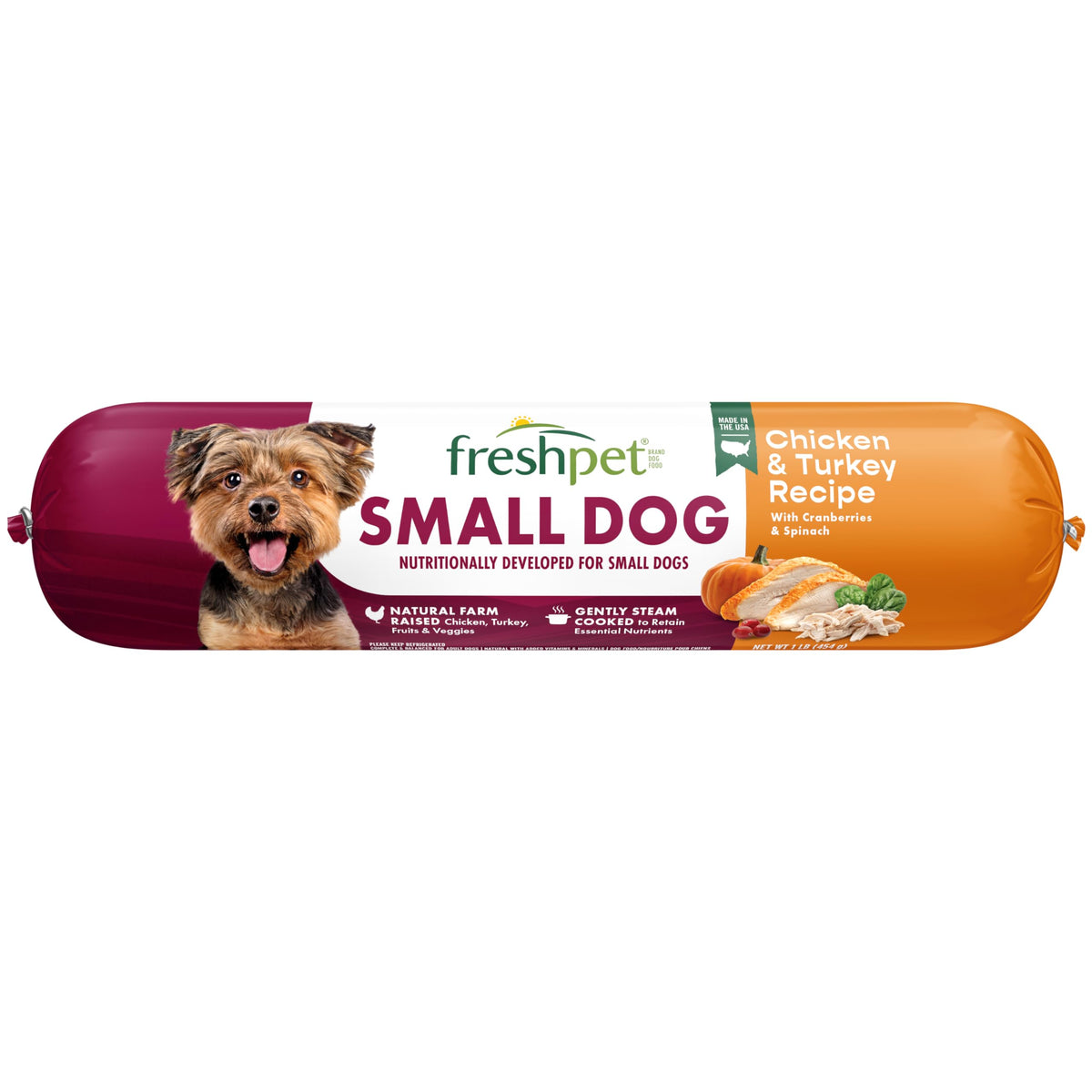 Freshpet Select Small Dog Chicken & Turkey Roll, 1 Lb