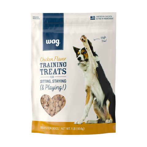 Amazon Brand - Wag Chicken Flavor Training Treats for Dogs, 1 lb. Bag (16 oz)