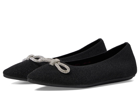 Skechers Modern Comfort Women's Women's Cleo Point-GLIZTY Haze Ballet Flat, Black, 8