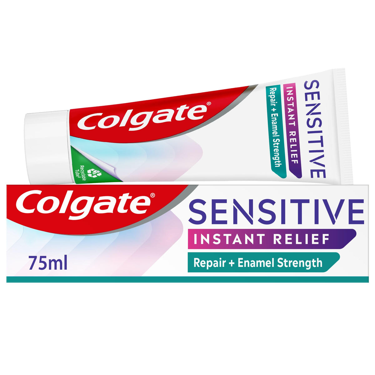 Colgate Sensitive Instant Relief Repair + Enamel Strength Toothpaste 75ml - enamel repair toothpaste - instant sensitivity relief* - remineralises enamel - repairs sensitive areas of teeth**