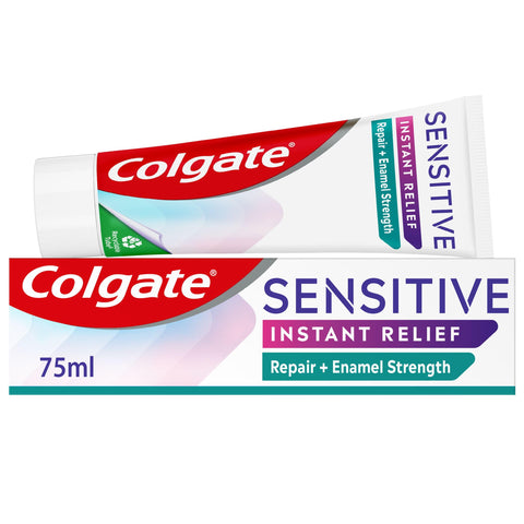 Colgate Sensitive Instant Relief Repair + Enamel Strength Toothpaste 75ml - enamel repair toothpaste - instant sensitivity relief* - remineralises enamel - repairs sensitive areas of teeth**