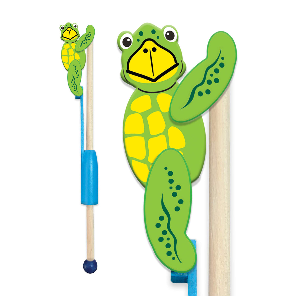 Animal Acrobats - Sea Turtle from Deluxebase. A Wooden Sea Animal Toy for Toddlers and Kids