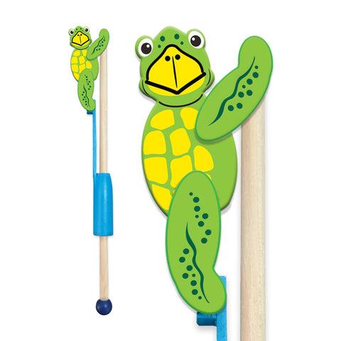 Animal Acrobats - Sea Turtle from Deluxebase. A Wooden Sea Animal Toy for Toddlers and Kids